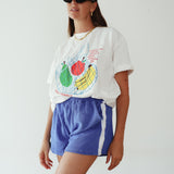 Women's Soleil Terry Towelling Shorts - Royal Blue/White