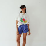 Women's Soleil Terry Towelling Shorts - Royal Blue/White