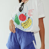 Women's Soleil Terry Towelling Shorts - Royal Blue/White