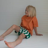 Ambrose Logo Embroidered Tee - Burnt Orange/White