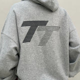 Women's Sporty Cotton Hoodie - Grey Marle