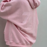 Women's Sporty Cotton Hoodie - Pink