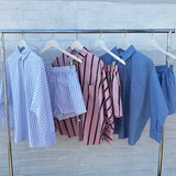 Women's Isla Stripe Cotton Set - Blue/White/Navy Stripe