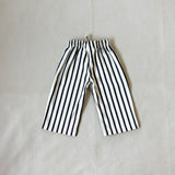 Billie Stripe Cotton Pants - Cream/Cocoa Stripe