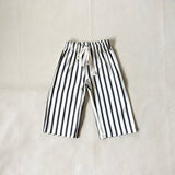 Billie Stripe Cotton Pants - Cream/Cocoa Stripe