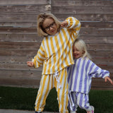 Haze Terry Towel Striped Set - Yellow