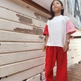Rocco Colourblock Tee - White/Pink/Red