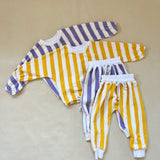 Haze Terry Towel Striped Set - Yellow