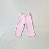 Sporty Puff Print Cotton Hoodie Tracksuit Set - Pink