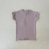 Rib Short Sleeve Dress - Mauve 12-18m SAMPLE