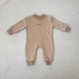Otto Puff Circle Logo Romper- Fawn Size 6-12M SAMPLE