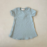 Rib Short Sleeve Dress - Sage size 2Y SAMPLE