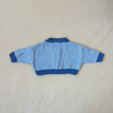 Rye Cotton Knit Cardigan- Blue Combo Size XS SAMPLE