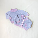 Rhea Cotton Contrast Knit Jumper - Lilac/Pink