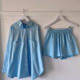 Women's Kirra Cotton Set - Capri Blue