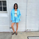 Women's Kirra Cotton Set - Capri Blue