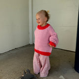 Willa Contrast Knit - Pink/Red