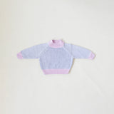 Rhea Cotton Contrast Knit Jumper - Lilac/Pink