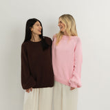 Women's Bea Cotton Knit Jumper - Pink