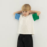 Rocco Colourblock Tee - White/Blue/Green