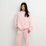 Women's Sporty Cotton Tracksuit Pants - Pink
