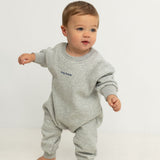 Otto Puff Circle Logo Romper - Grey Marle