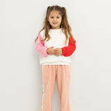 Wynn Colour Block Pullover - Pink/Red