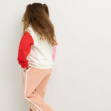 Wynn Colour Block Pullover - Pink/Red