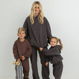 Women's Sporty Cotton Tracksuit Pants - Charcoal