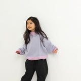 Rhea Cotton Contrast Knit Jumper - Lilac/Pink