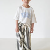 Billie Stripe Cotton Pants - Cream/Cocoa Stripe