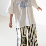 Billie Stripe Cotton Pants - Cream/Cocoa Stripe