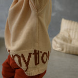 Oakie Logo Knit Jumper - Peach/Cinnamon