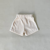 Teo Stripe Cotton Terry Towelling Shorts - Sand Stripe