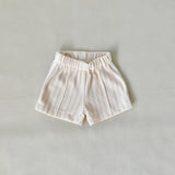 Teo Stripe Cotton Terry Towelling Shorts - Sand Stripe