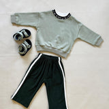 Hansel Logo Neck Jumper - Sage