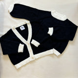 Women's Mia Contrast Knit Jumper - Black/Cream