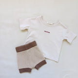 Ambrose Logo Embroidered Tee - Cream/Magenta