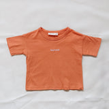 Ambrose Logo Embroidered Tee - Burnt Orange/White