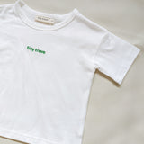 Ambrose Logo Embroidered Tee - White/Emerald