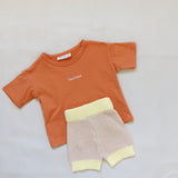 Ambrose Logo Embroidered Tee - Burnt Orange/White