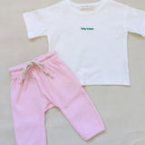 Ambrose Logo Embroidered Tee - White/Emerald