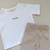 Ambrose Logo Embroidered Tee - White/Emerald