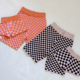 Adult Spencer Checkerboard Knit Shorts - Orange