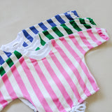 Haze Terry Towel Striped Set - Blue