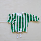Haze Terry Towel Striped Set - Green