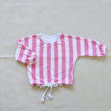 Haze Terry Towel Striped Set - Pink