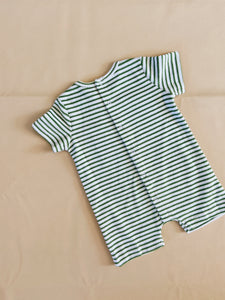 Magnolia Terry Towel Playsuit - Fern Stripe