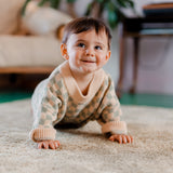 Reef Checkerboard Knit Romper - Sage/Milk