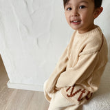 Oakie Logo Knit Jumper - Peach/Cinnamon
